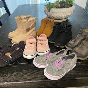 Gray and Pink Kids Sneakers